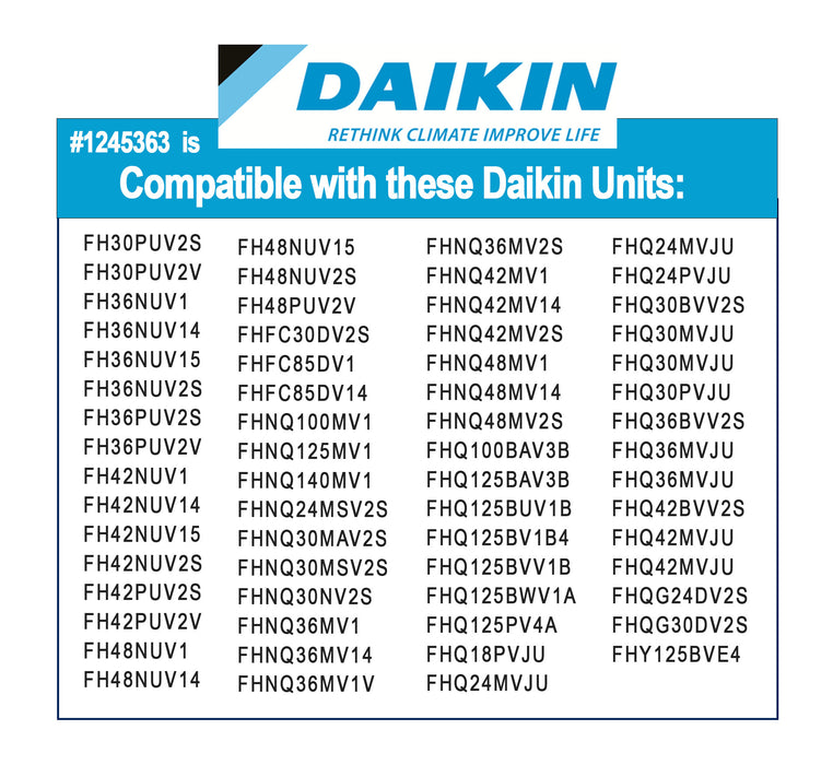 Daikin 1245363 Mini Split Air Filter Assembly for Ceiling Unit - 3 Pack