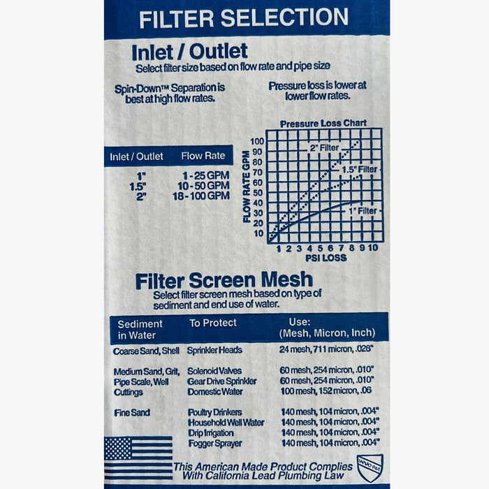 Campbell FT3-100 Spin Down Sediment Filter