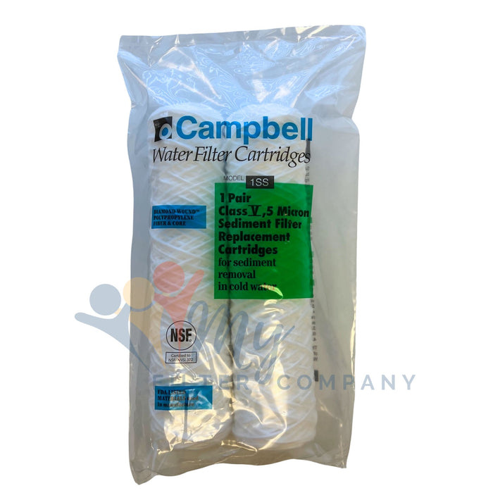 Campbell Water Filters – 6-Pack Activated Carbon Sediment Cartridges, 2 Micron For Cleaner Water