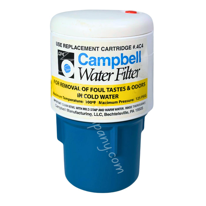 Campbell CF4 Compact Filter Housing w/Opaque Bowl & Release, 3/4"