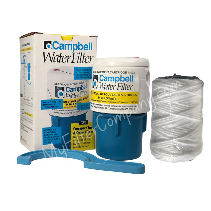 Campbell CF4 Compact Filter Housing w/Opaque Bowl & Release, 3/4"