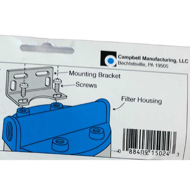 Campbell 2PS-B 3/4" Sediment Filter with Release and 2 Standard Cartridges, plus Mounting Bracket