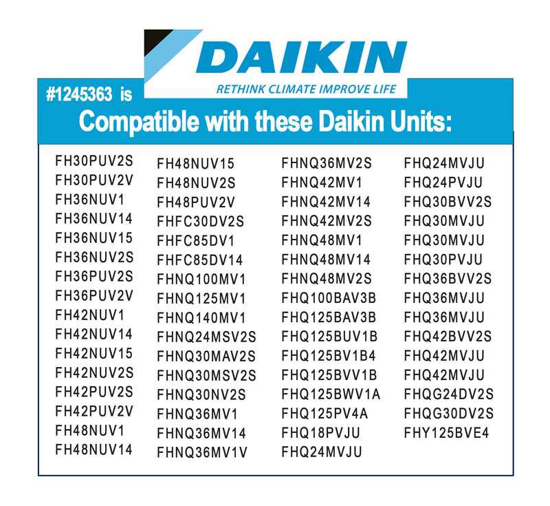 Daikin 1245363 Mini Split Air Filter Assembly for Ceiling Unit - 3 Pack