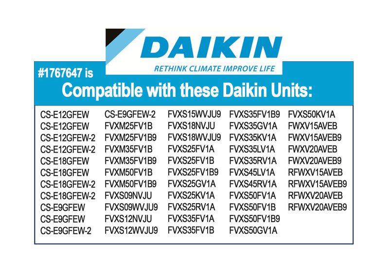 Daikin 1767647 Screen and 182242J Air Purifying Filters with Frames Mini Split Filter Combo