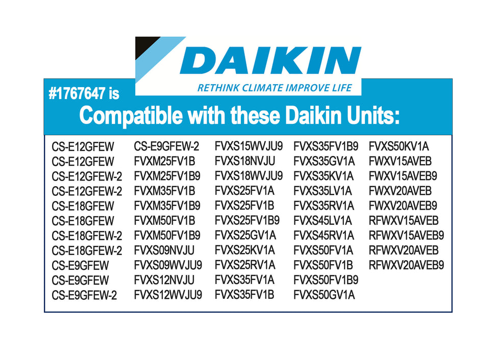 Daikin 1767647 Mini Split Filter