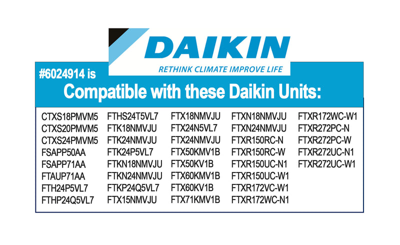 Daikin 6024914 Screens and 182242J Air Purifying Mini Split Filter Combo
