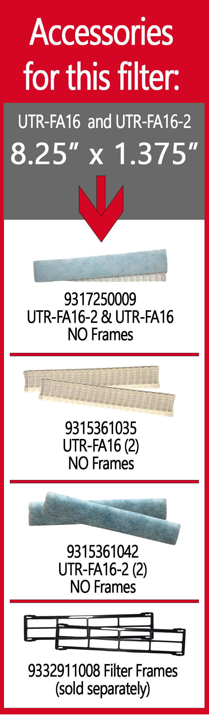 Fujitsu K 9387473001 Mini Split Filter 2 Pack