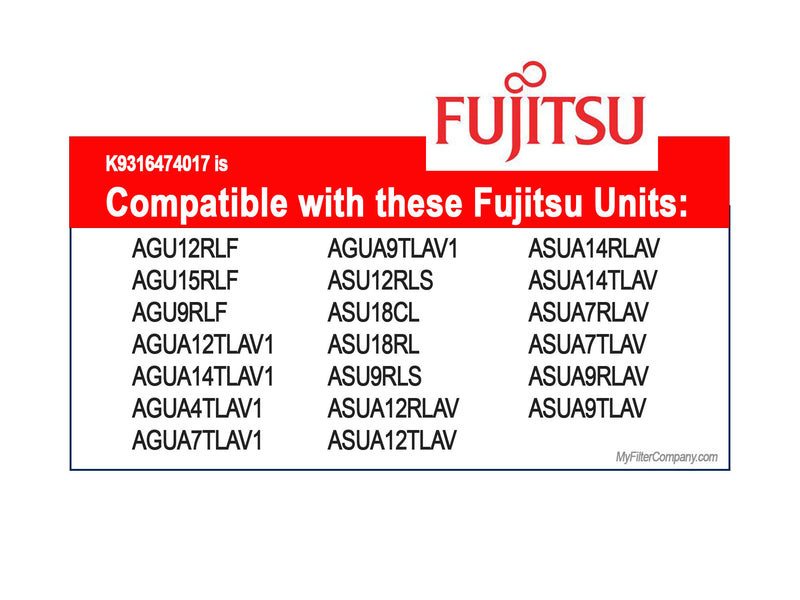 Fujitsu General K 9316474017 UTR-FC03-2 / UTR-FC03-3 Filters (2 -Sets)