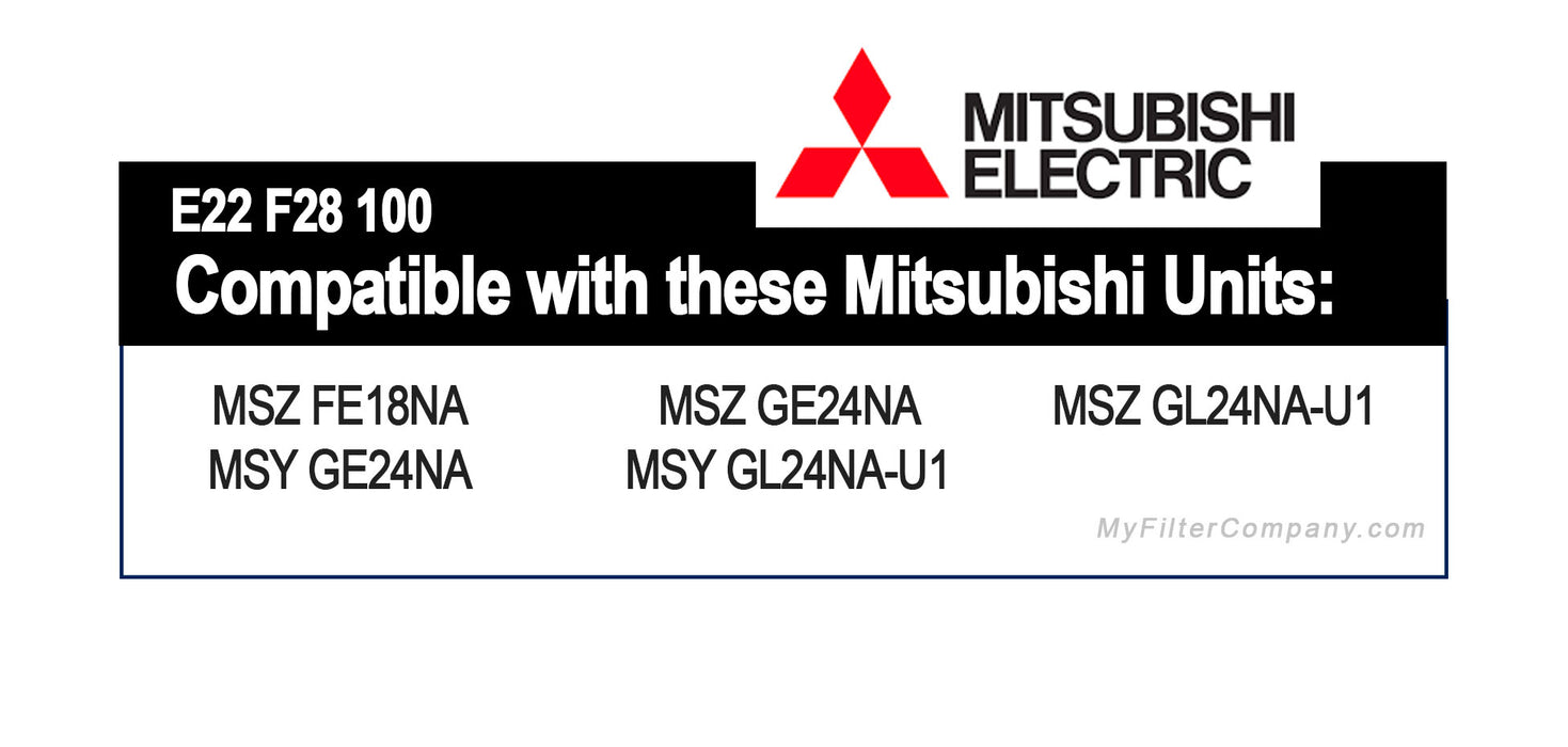 Mitsubishi E12 F28 100 Nano Platinum and MAC-2310FT-E Mini Split Filter Combo