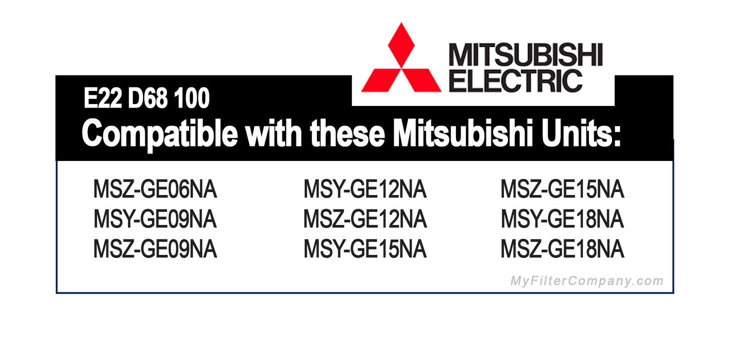 Mitsubishi E12 D68 100 Mini Split Filter 2-Pack