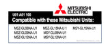 Mitsubishi U01 A01 100 Nano Platinum Mini Split Filter 2-Pack