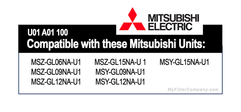 Mitsubishi MAC-408FT-E & U01 A01 100 Annual Mini Split Filter Combo