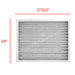 Santa Fe 4037731 14 x 17-1/2 x 1-3/4 Dehumidifier MERV 13 Annual Filter Kit (4-Pack)