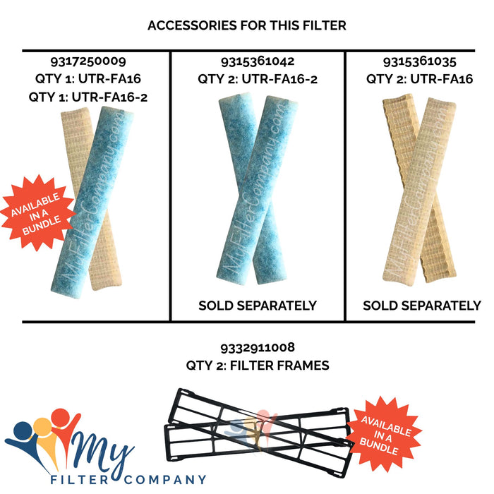 Fujitsu 9387473018 Mini Split Replacement Filter 2-Pack