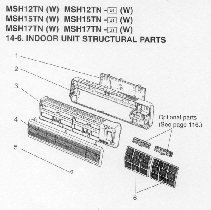Mitsubishi E22-141-100 Mini Split Filter 2-Pack