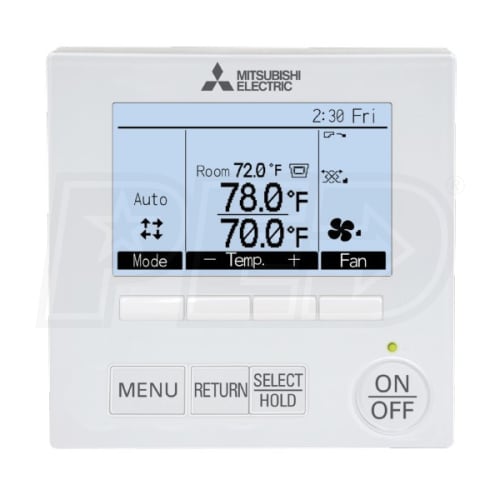 Mitsubishi PAR-40MAAU Backlit Wired Remote Controller